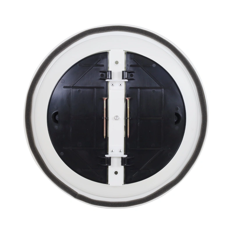 Plafondrooster rond met vast patroon Ø 300 mm - RAL9010